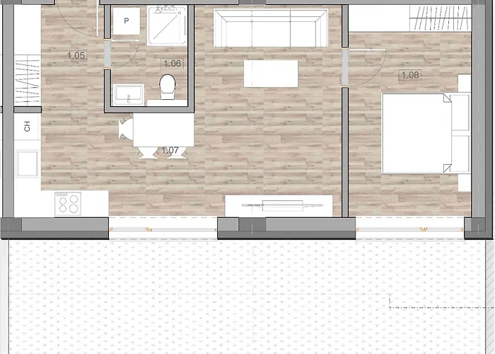 Daire Ride & Chill With Summer Terrace And Private Parking In Rezidencia Paludzka